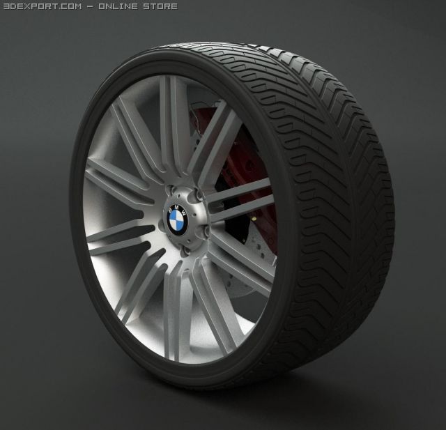 bmw 19in wheel with brembo brakes Modèle 3D .c4d .max .obj .3ds .fbx .stl .blend 