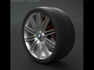 bmw 19in wheel with brembo brakes Modelo 3D