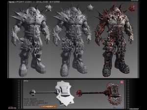 the red god xuchilbara Modèle 3D