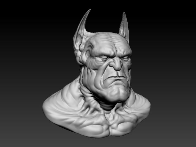 battman zbrush sculpt 3D Model .c4d .max .obj .3ds .fbx .stl .blend 