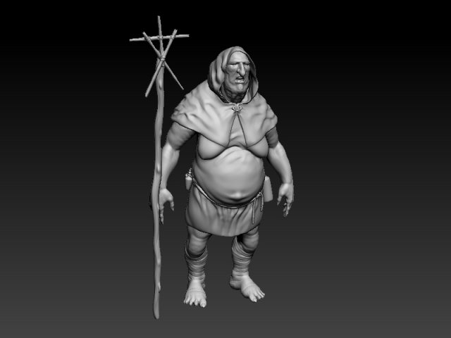 witch zbrush sculpt 3D 模型 .c4d .max .obj .3ds .fbx .stl .blend 