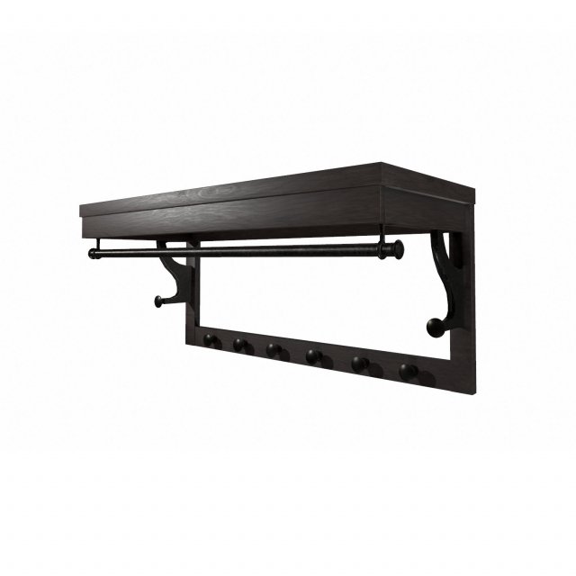 hemnes ikea hanger shelf for hats 3D Model .c4d .max .obj .3ds .fbx .stl .blend 