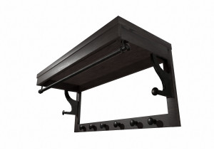 hemnes ikea hanger shelf for hats 3D Model
