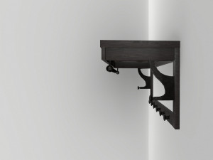 hemnes ikea hanger shelf for hats 3D Model