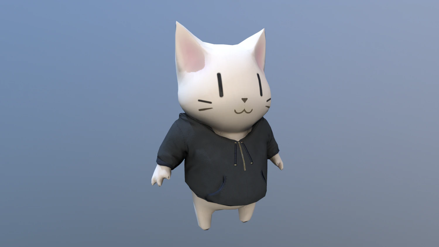 cat kawaii 3D Model .c4d .max .obj .3ds .fbx .stl .blend