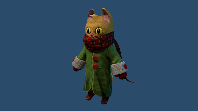 cat scarf Modèle 3D .c4d .max .obj .3ds .fbx .stl .blend 