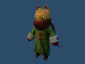 kedi eşarp 3D Model