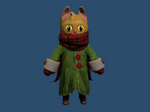 cat scarf Modèle 3D