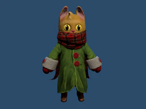 cat scarf 3D Model