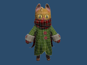 cat scarf Modèle 3D