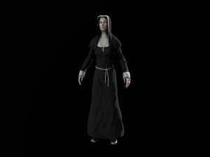 mulher freira Modelo 3D