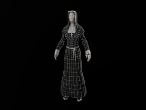 nun woman Model 3D