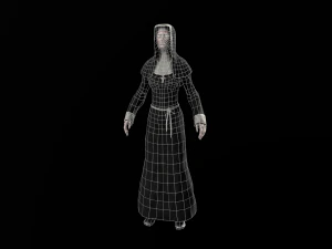 nun woman 3D Model