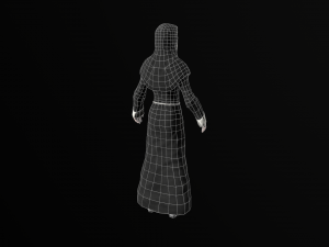 nun woman Model 3D