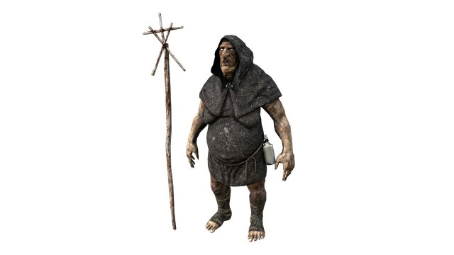 witch Model 3D .c4d .max .obj .3ds .fbx .stl .blend