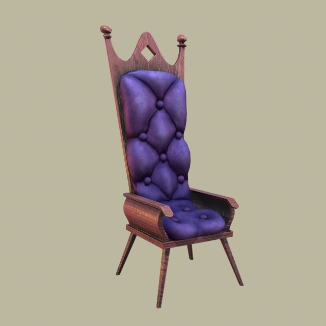 purple chair Modèle 3D .c4d .max .obj .3ds .fbx .stl .blend 