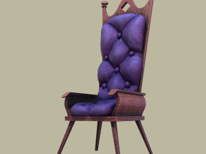purple chair Modèle 3D