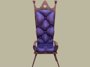 purple chair Modèle 3D