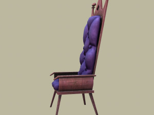purple chair Modèle 3D