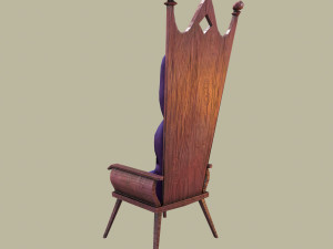 purple chair Modèle 3D