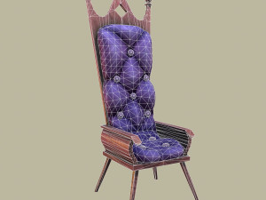 purple chair Modèle 3D