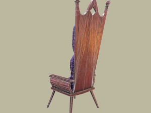 purple chair Modèle 3D