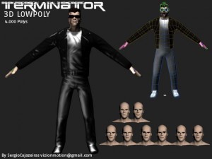 terminator low poly 3D-Modell