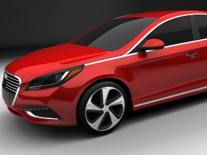 hyundai sonata plug-in hybrid 2016 Model 3D