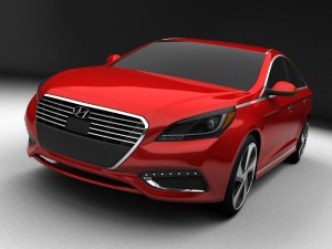 hyundai sonata plug-in hybrid 2016 3D Модель