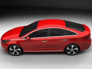 hyundai sonata plug-in hybrid 2016 3D Модель