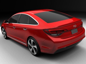 hyundai sonata plug-in hybrid 2016 3D Модель