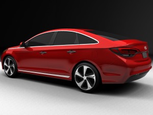 hyundai sonata plug-in hybrid 2016 3D Модель