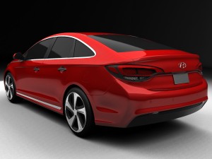 hyundai sonata plug-in hybrid 2016 3D Модель