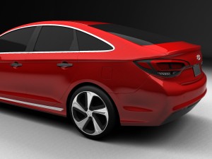 hyundai sonata plug-in hybrid 2016 3D Модель