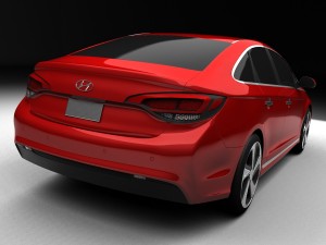 hyundai sonata plug-in hybrid 2016 3D Модель