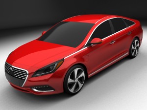 hyundai sonata plug-in hybrid 2016 3D Модель