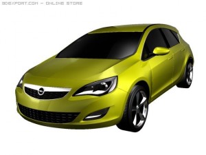 opel astra 2010 Model 3D