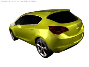 opel astra 2010 3D 模型