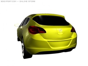 opel astra 2010 3D 模型
