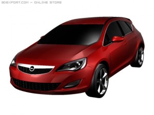 opel astra 2010 3D 模型