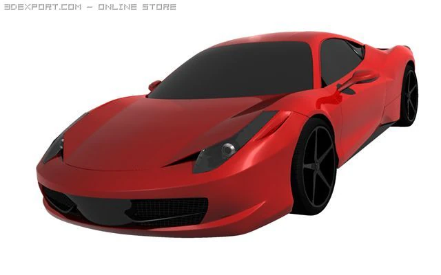 ferrari 458 italia 2011 3D Model .c4d .max .obj .3ds .fbx .stl .blend