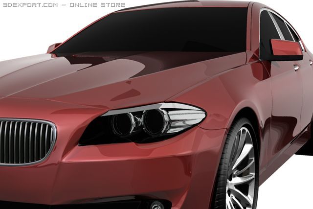 bmw 5 series 2011 3D Model .c4d .max .obj .3ds .fbx .stl .blend 