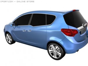opel meriva 2011 3D 模型