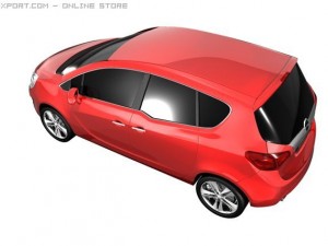 opel meriva 2011 3D 模型
