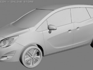 opel meriva 2011 3D 模型