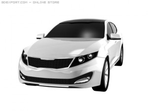 kia optimamagentis 2011 3D मॉडल