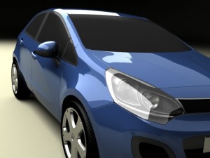 kia rio 2012 Modèle 3D