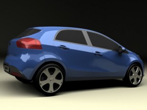 kia rio 2012 Modèle 3D