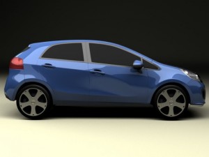 kia rio 2012 Modèle 3D