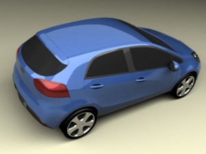 kia rio 2012 Modèle 3D